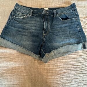 Sneak Peek Dark Blue Jean Shorts
